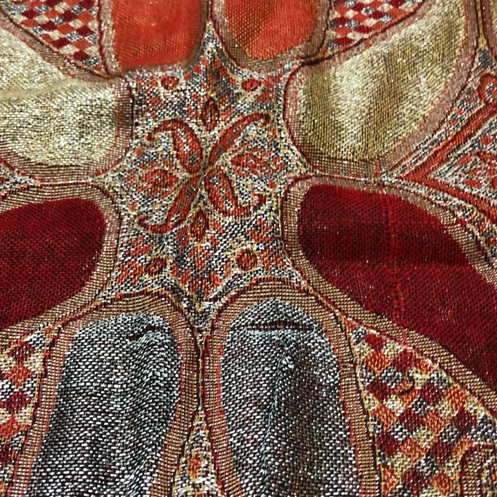 Metallic Pashminia with fringe